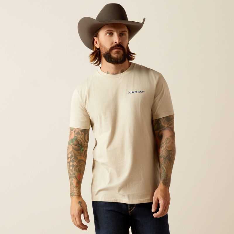 Ariat Stamped Seal T-Shirt Beige | 293JWYRPH