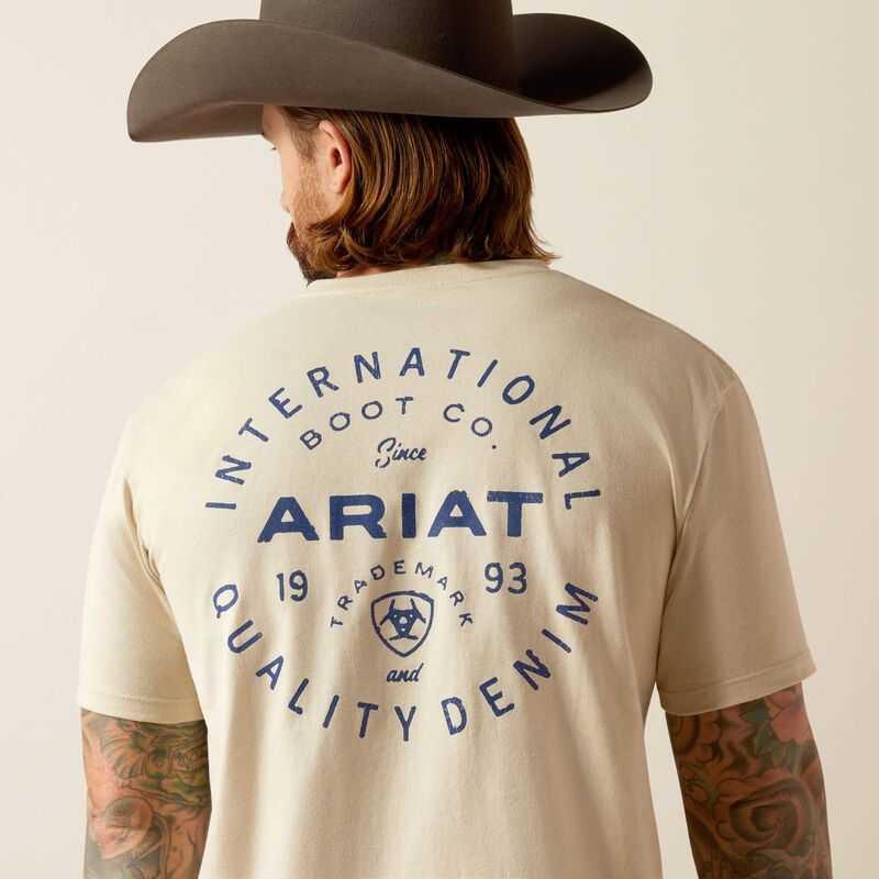 Ariat Stamped Seal T-Shirt Beige | 293JWYRPH