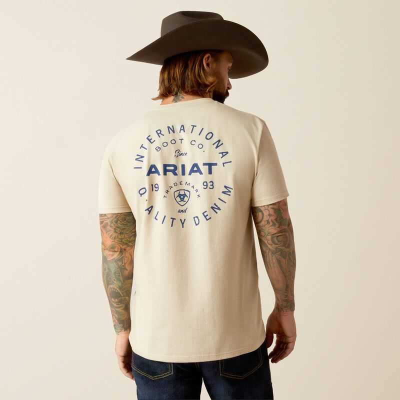 Ariat Stamped Seal T-Shirt Beige | 293JWYRPH