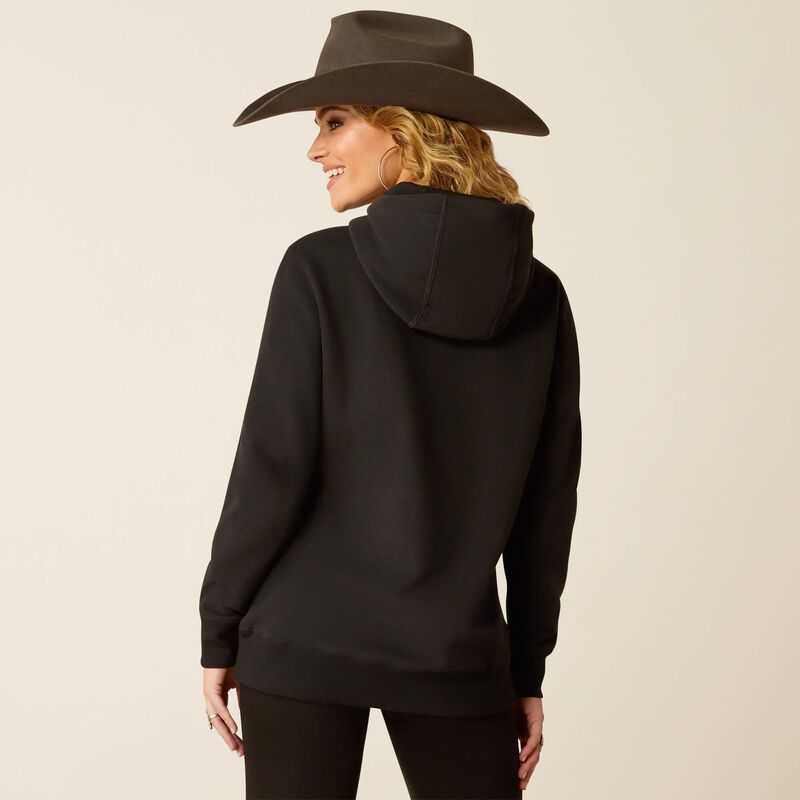 Ariat Steer Stitch Hoodie Black | 314DSAVGK