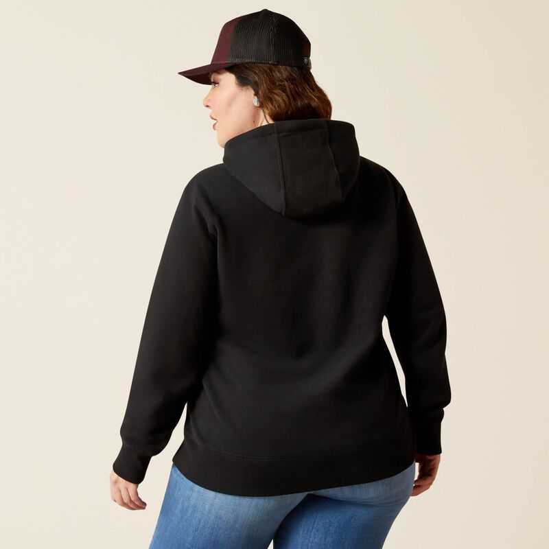 Ariat Steer Stitch Hoodie Black | 314DSAVGK