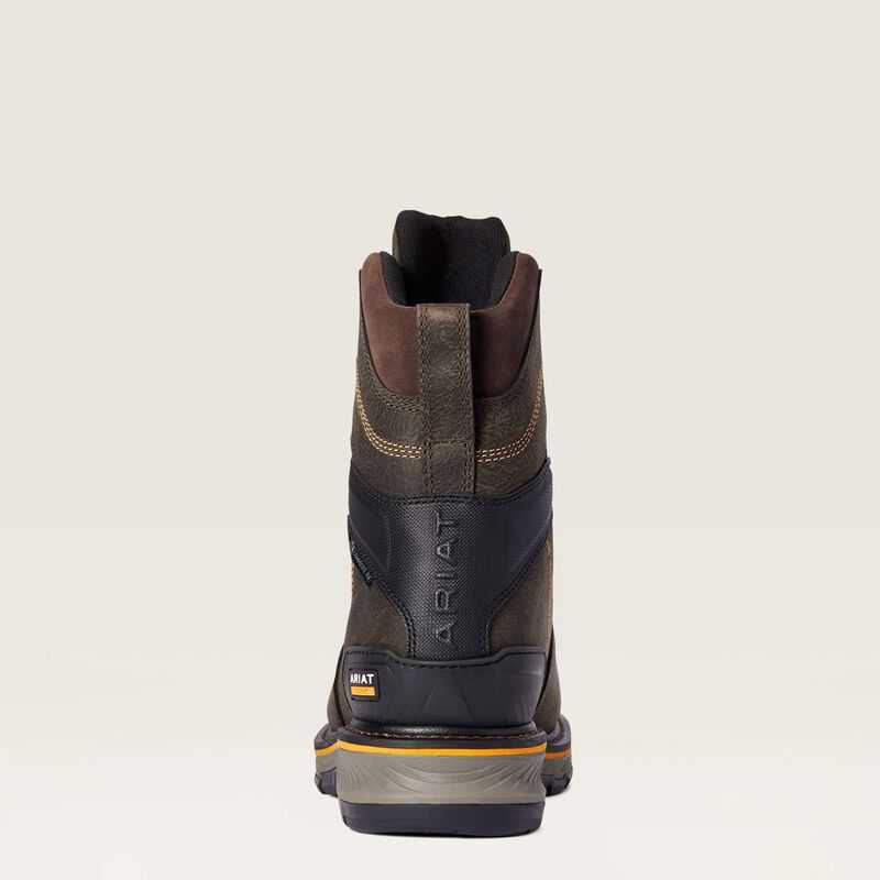 Ariat Stump Jumper 8' CSA Glacier Grip Waterproof 600g Composite Toe Work Boot Coffee | 147OFYJBS