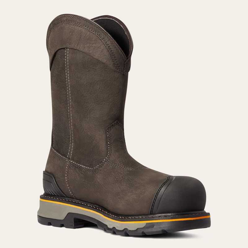 Ariat Stump Jumper Pull-On Waterproof Composite Toe Work Boot Coffee | 568GAEUJV