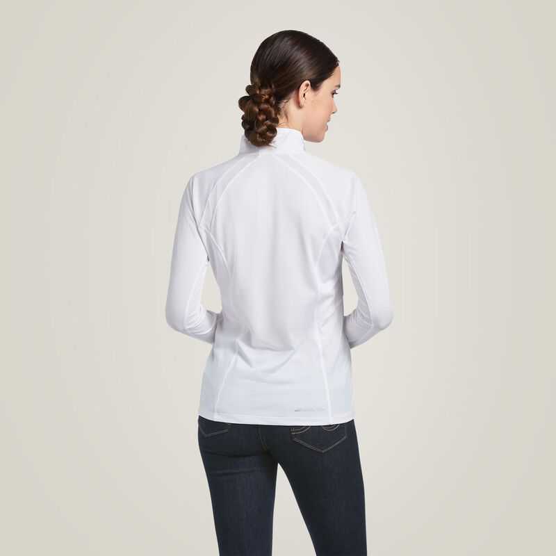 Ariat Sunstopper 2.0 1/4 Zip Baselayer White | 674WNHFQS