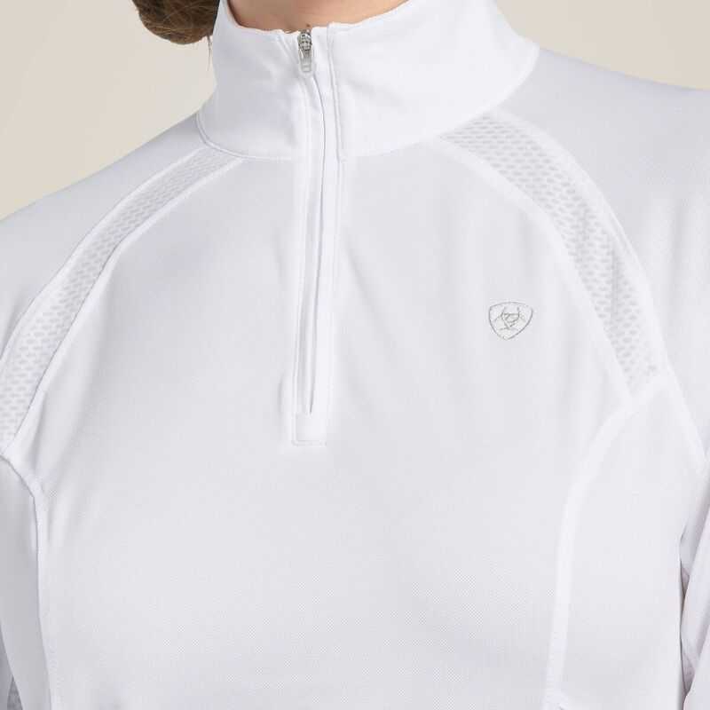 Ariat Sunstopper 2.0 1/4 Zip Baselayer White | 674WNHFQS