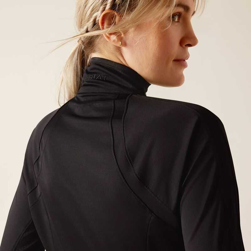 Ariat Sunstopper 3.0 1/4 Zip Baselayer Black | 175KSAGQX