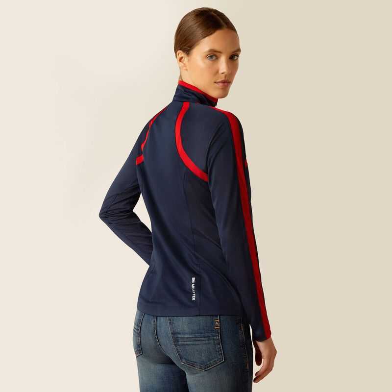 Ariat Sunstopper 3.0 1/4 Zip Baselayer Red | 023HTFEWA