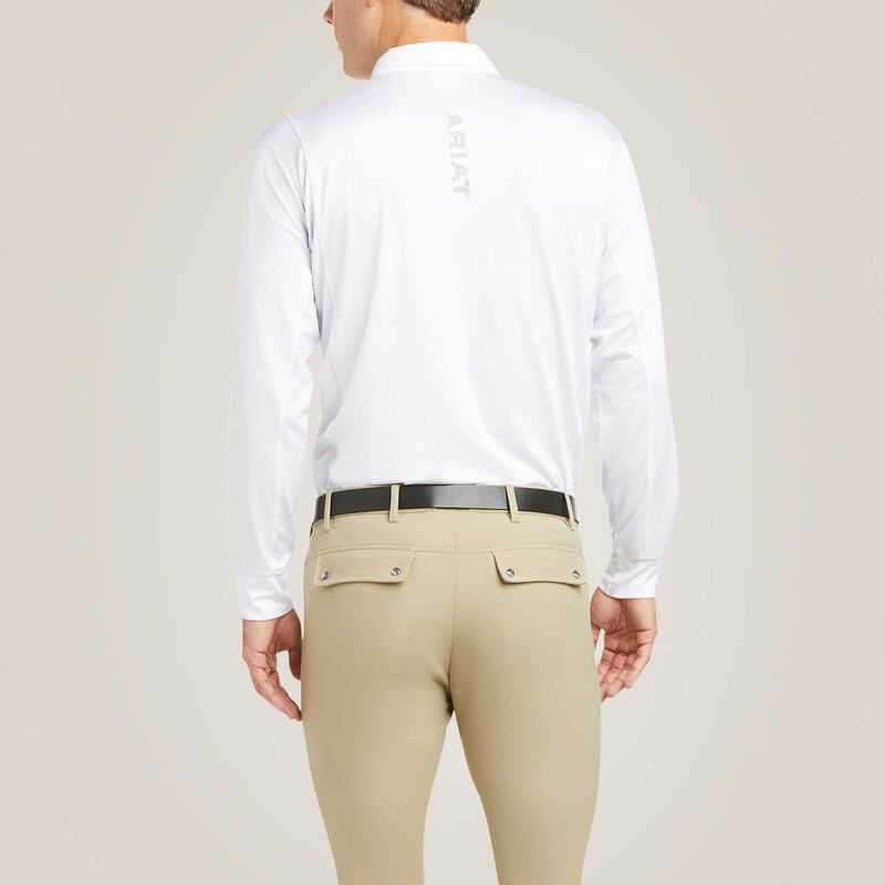 Ariat TEK Long Sleeve Show Shirt White | 548QSCLMF