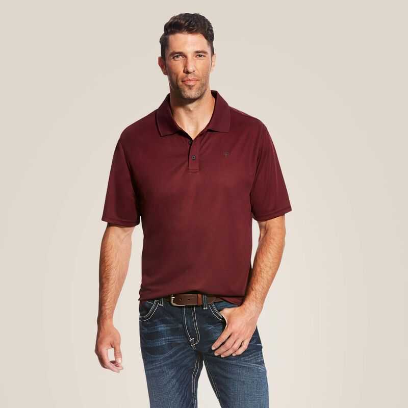 Ariat TEK Polo Burgundy | 724WVFOCL