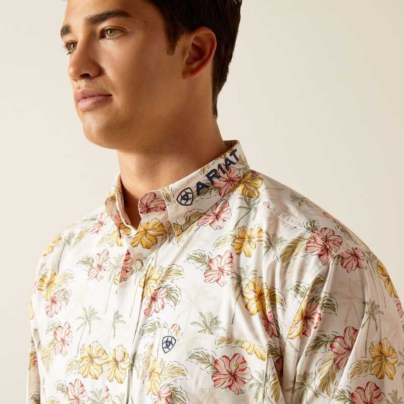 Ariat Team Charlie Classic Fit Shirt Gardenia | 972CKBVJU