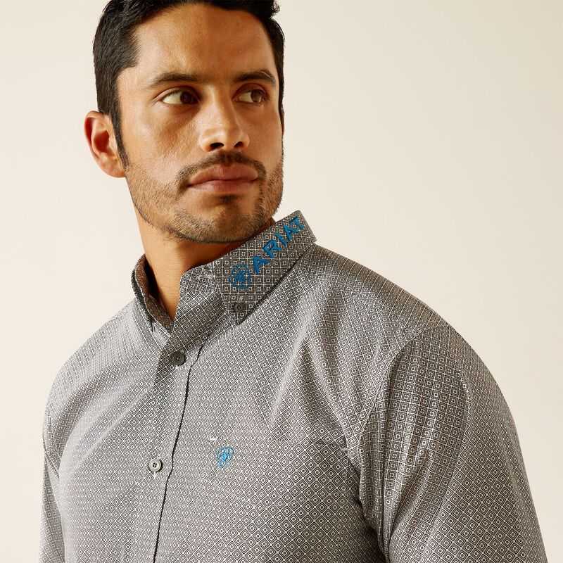 Ariat Team Gareth Fitted Shirt Beige | 128CZHWRA