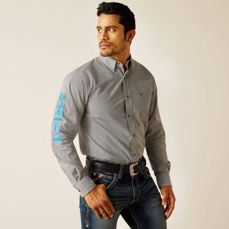 Ariat Team Gareth Fitted Shirt Beige | 128CZHWRA