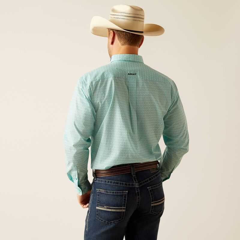 Ariat Team Gian Classic Fit Shirt Light Turquoise | 829GLHSFN