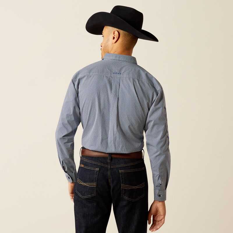 Ariat Team Keenan Classic Fit Shirt Blue / Navy Blue | 897MLWPHK