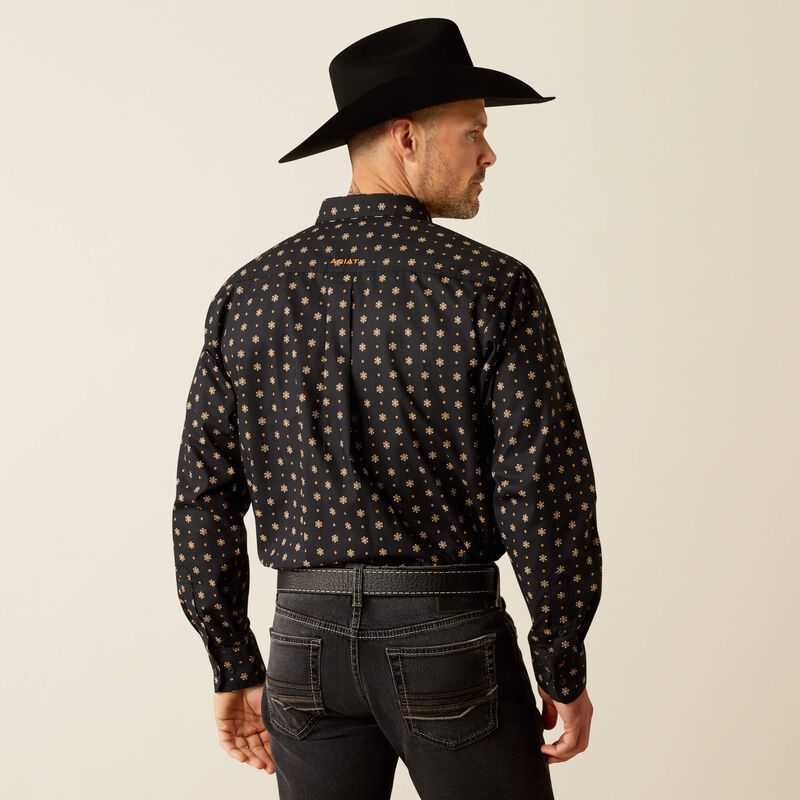 Ariat Team Kelvin Classic Fit Shirt Black / Dark Grey | 871WZQSDX