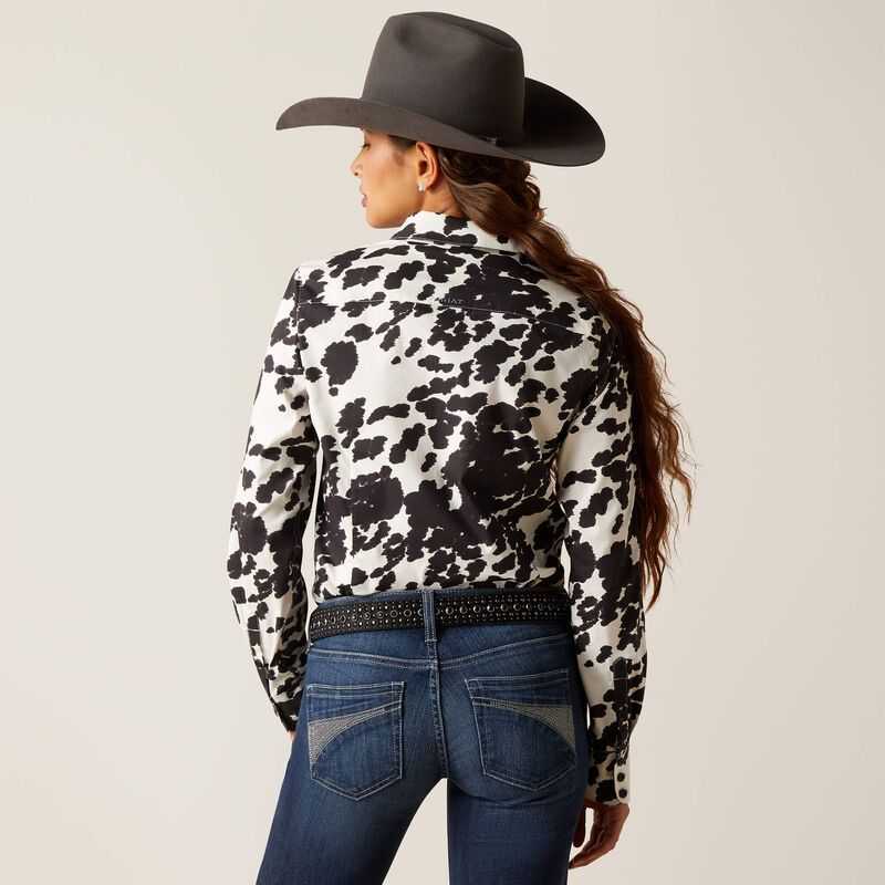 Ariat Team Kirby Stretch Shirt Cow | 740FJQPVN