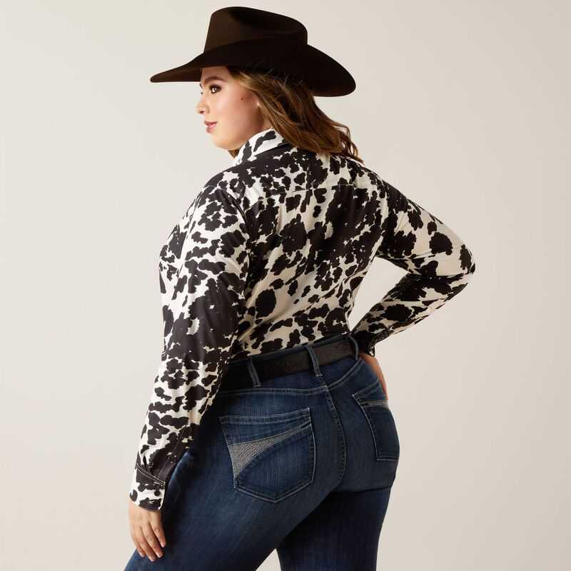 Ariat Team Kirby Stretch Shirt Cow | 740FJQPVN