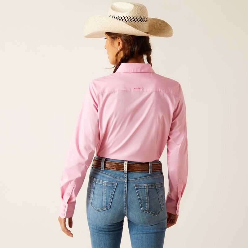 Ariat Team Kirby Stretch Shirt Pink | 074CNWMRU