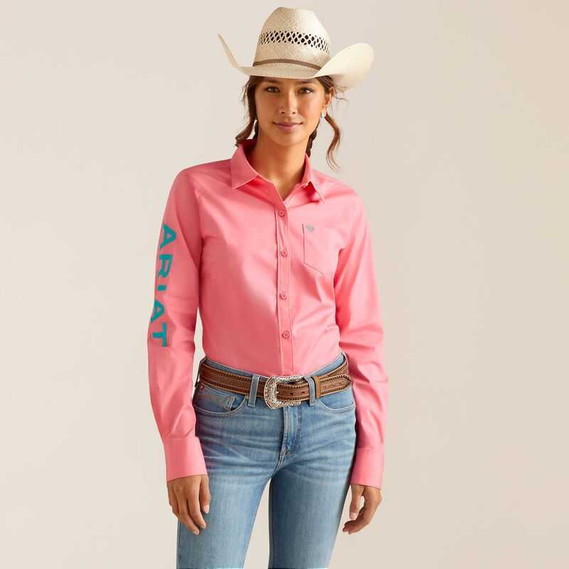 Ariat Team Kirby Stretch Shirt Rose | 280CJOGBP