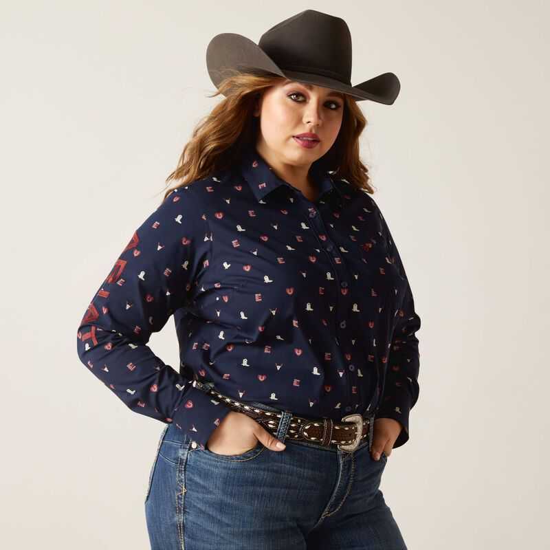 Ariat Team Kirby Stretch Shirt Western Love Print | 865PFLHSC