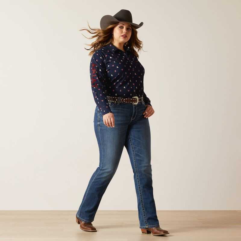 Ariat Team Kirby Stretch Shirt Western Love Print | 865PFLHSC