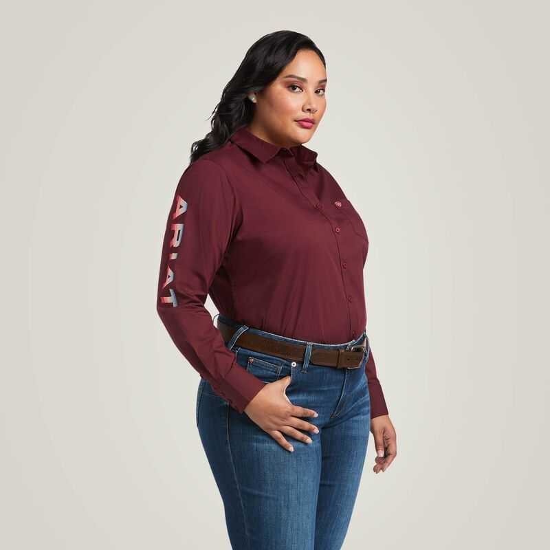 Ariat Team Kirby Stretch Shirt Zinfandel | 913IYMQDJ