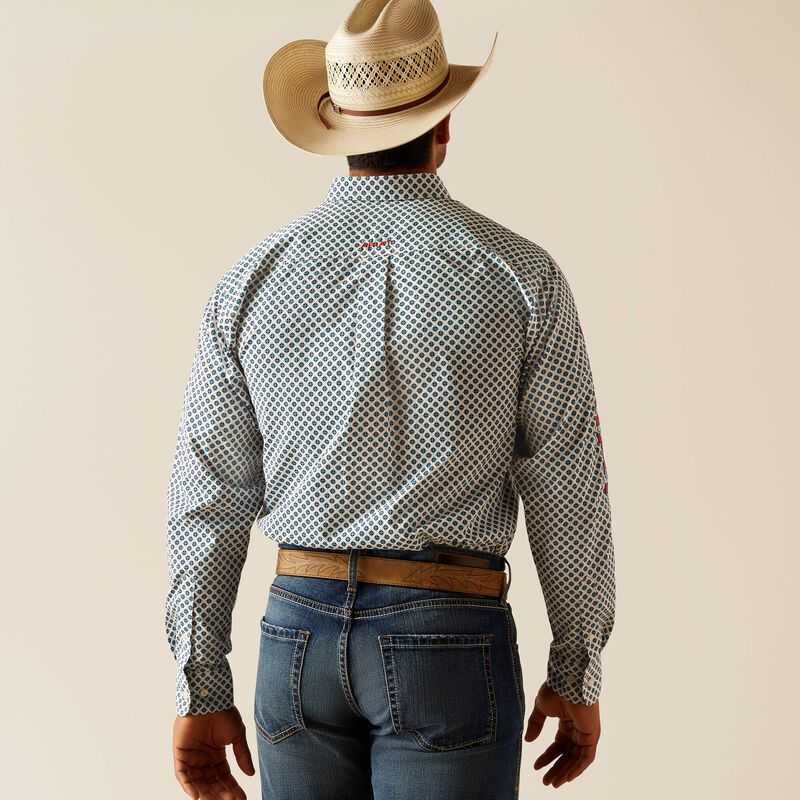 Ariat Team Lochlan Fitted Shirt White | 104JWEOYQ