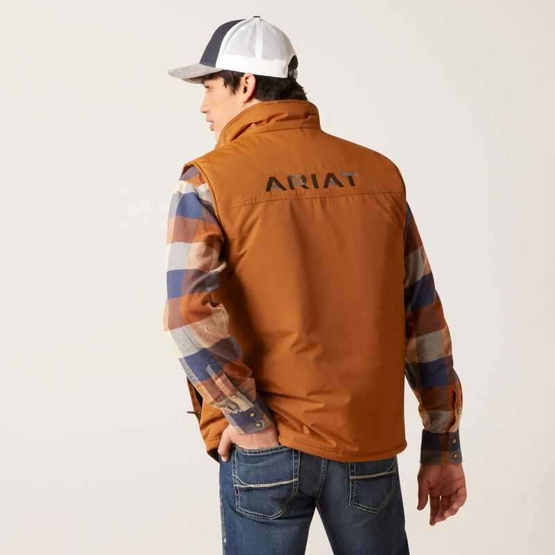 Ariat Team Logo Insulated Vest Brown | 124DSJPIY