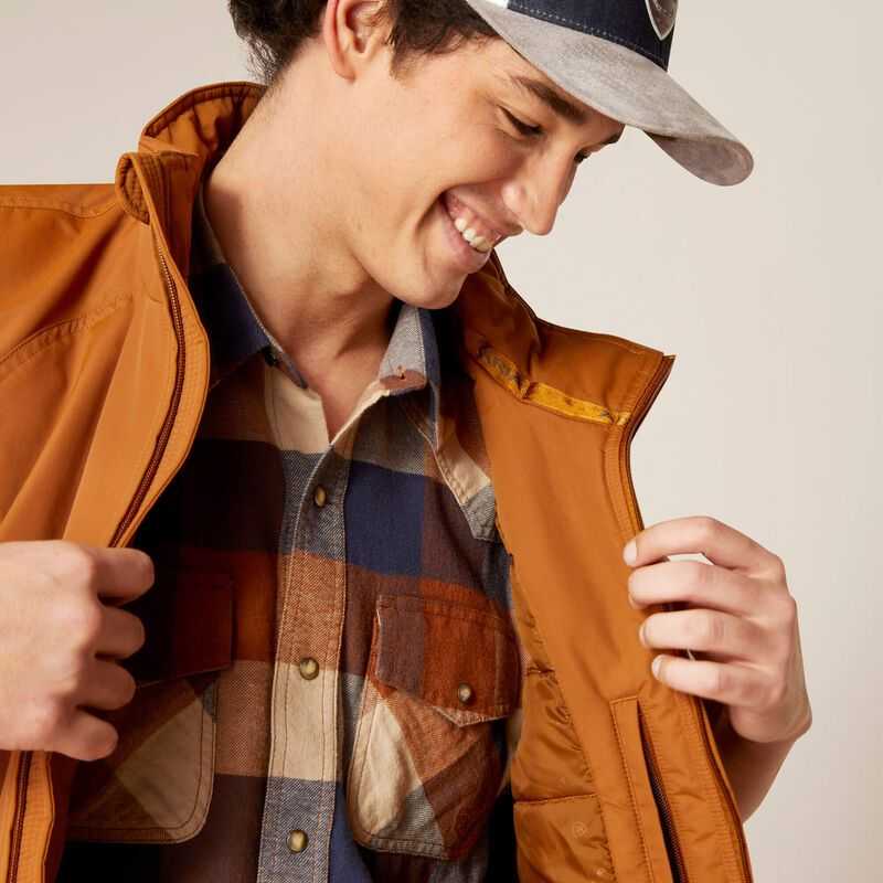 Ariat Team Logo Insulated Vest Brown | 124DSJPIY