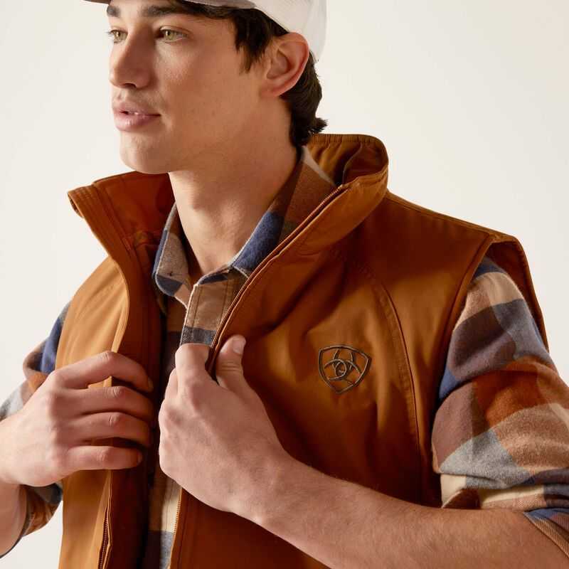 Ariat Team Logo Insulated Vest Brown | 124DSJPIY