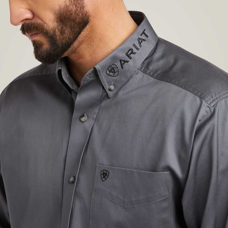 Ariat Team Logo Twill Classic Fit Shirt Quiet Shade | 856SNGWRK