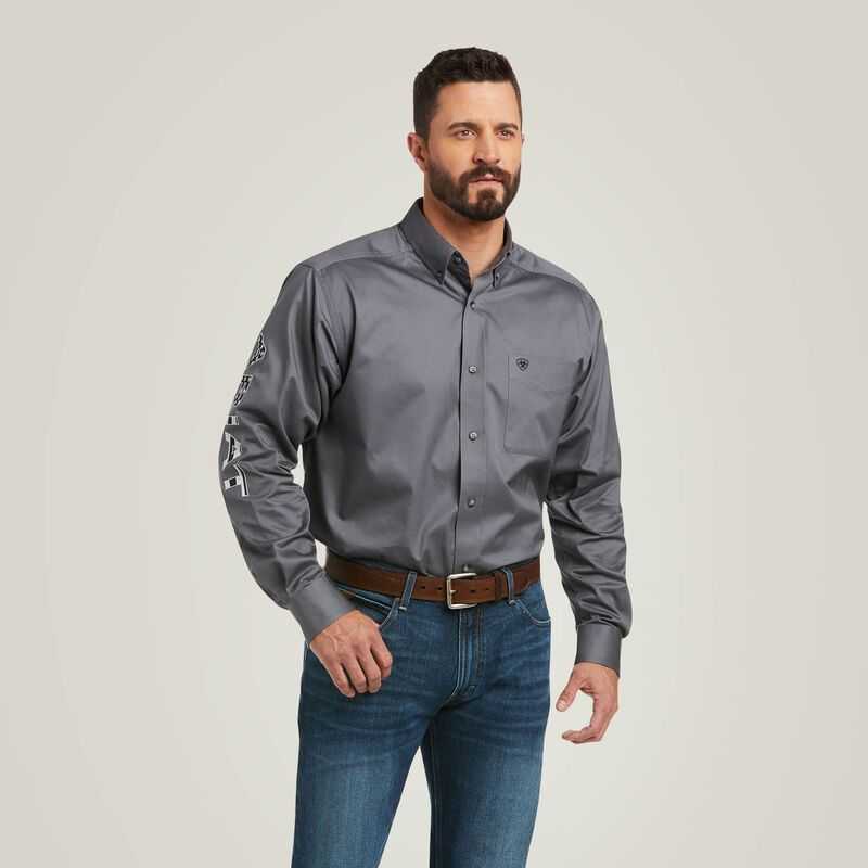 Ariat Team Logo Twill Classic Fit Shirt Quiet Shade | 856SNGWRK