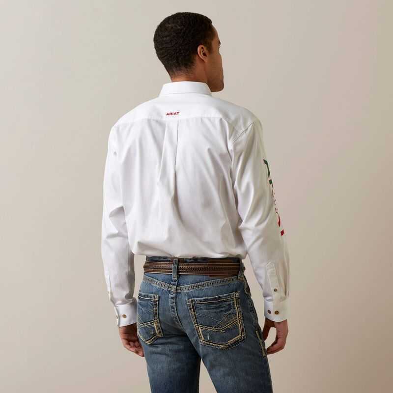 Ariat Team Logo Twill Classic Fit Shirt White | 864ATLKYU