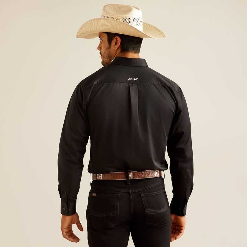 Ariat Team Logo Twill Fitted Shirt Black | 501XCMKLR