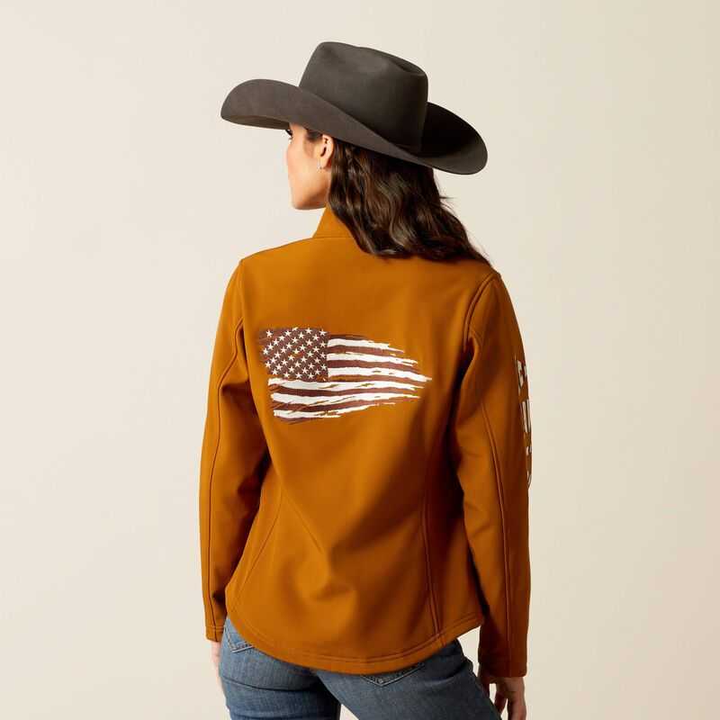 Ariat Team Patriot Softshell Jacket Brown | 402JXPFDI