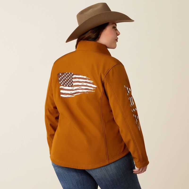 Ariat Team Patriot Softshell Jacket Brown | 402JXPFDI