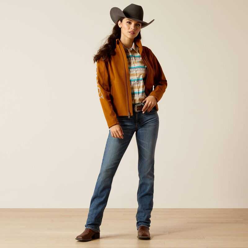 Ariat Team Patriot Softshell Jacket Brown | 402JXPFDI