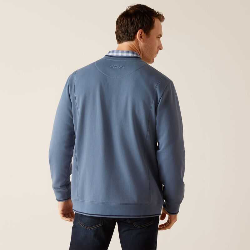 Ariat Tedstock Sweatshirt Bluefin | 648AXBIZK