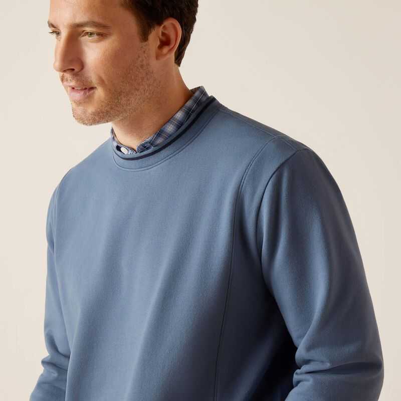 Ariat Tedstock Sweatshirt Bluefin | 648AXBIZK