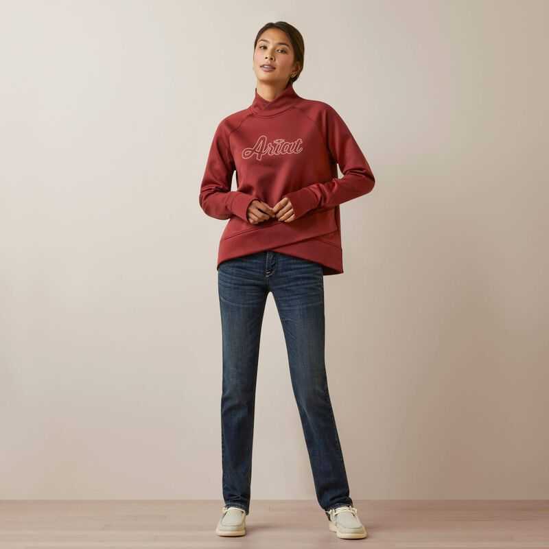 Ariat Tek Crossover Sweatshirt Burnt Russet | 694ITOYHG