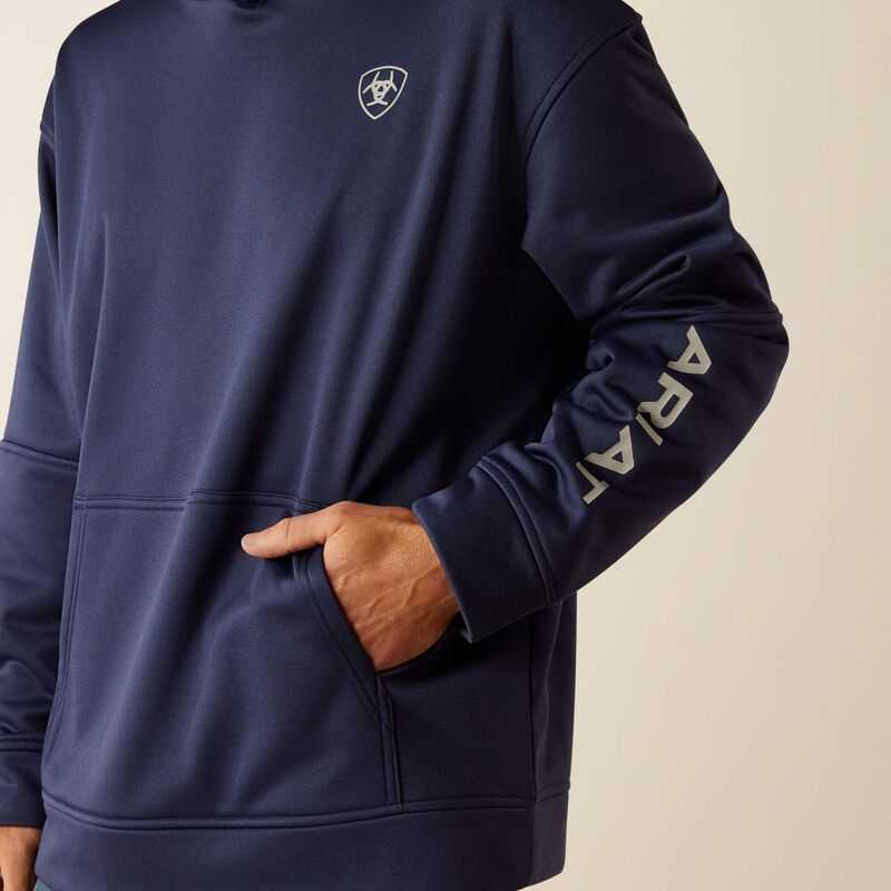 Ariat Tek Fleece 2.0 American Circle Hoodie Navy | 391OVRATX