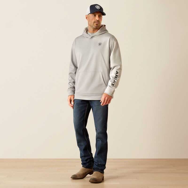 Ariat Tek Fleece 2.0 Camo Pocket Hoodie Grey | 025GJTCWR