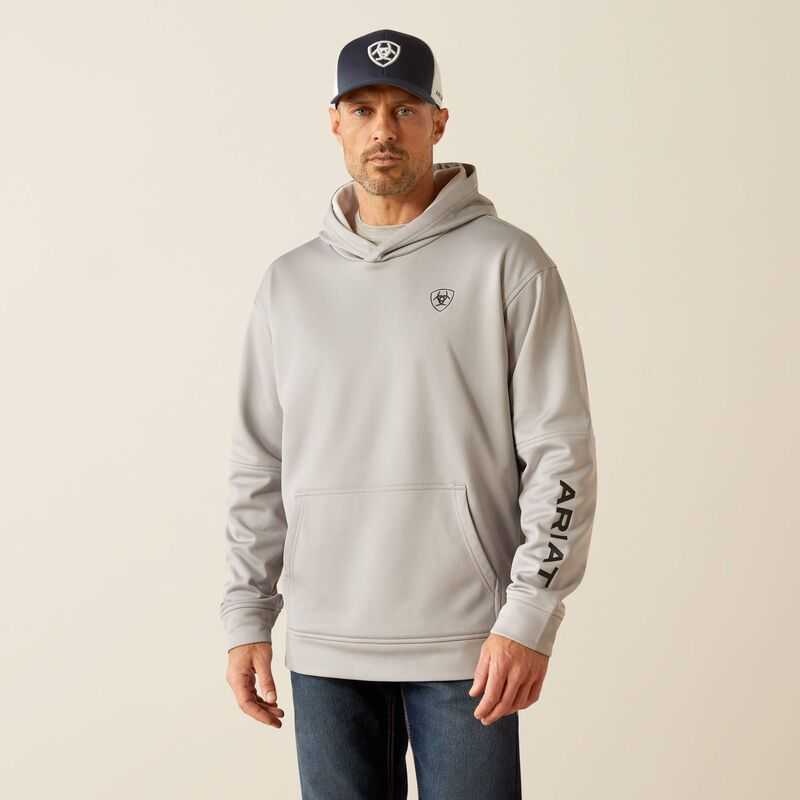 Ariat Tek Fleece 2.0 Camo Pocket Hoodie Grey | 025GJTCWR