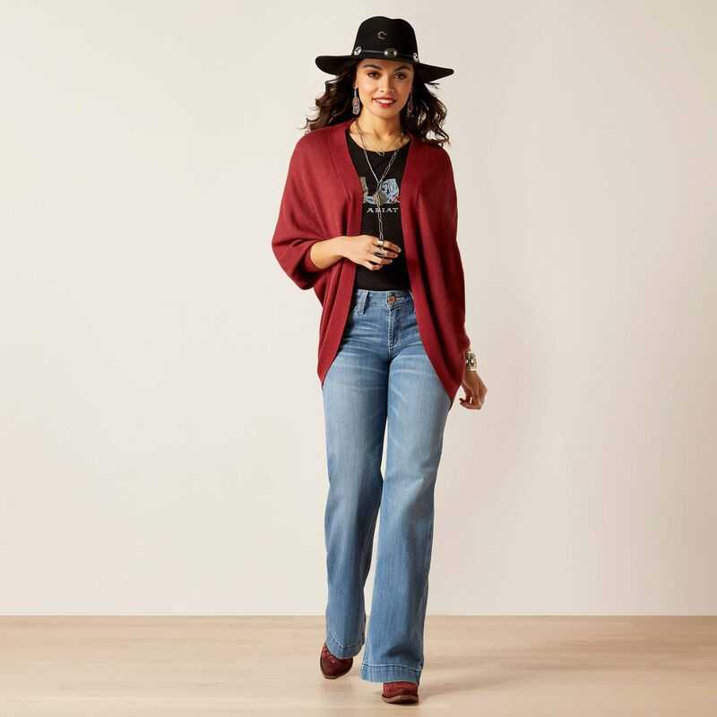 Ariat Terra Cardigan Sweater Burnt Russet | 942PZBQTJ