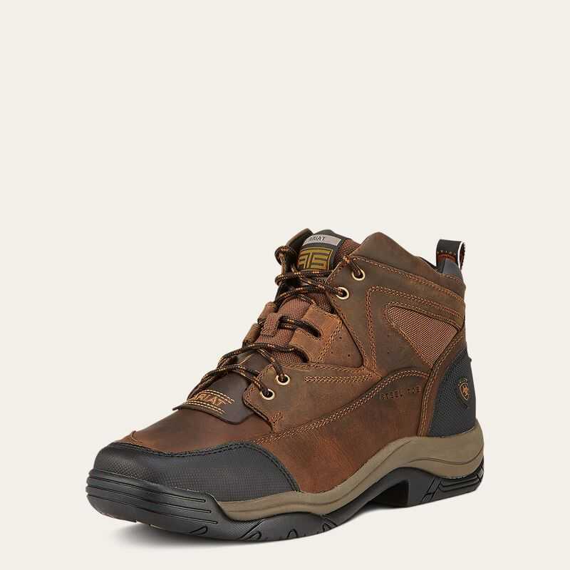 Ariat Terrain Wide Square Toe Steel Toe Work Boot Brown | 716LBPCQY