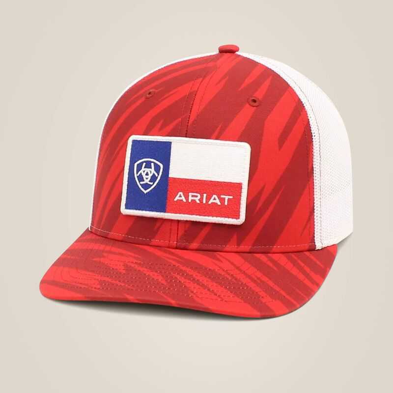 Ariat Texas Flag Cap Red Stripes | 962KTWHDR