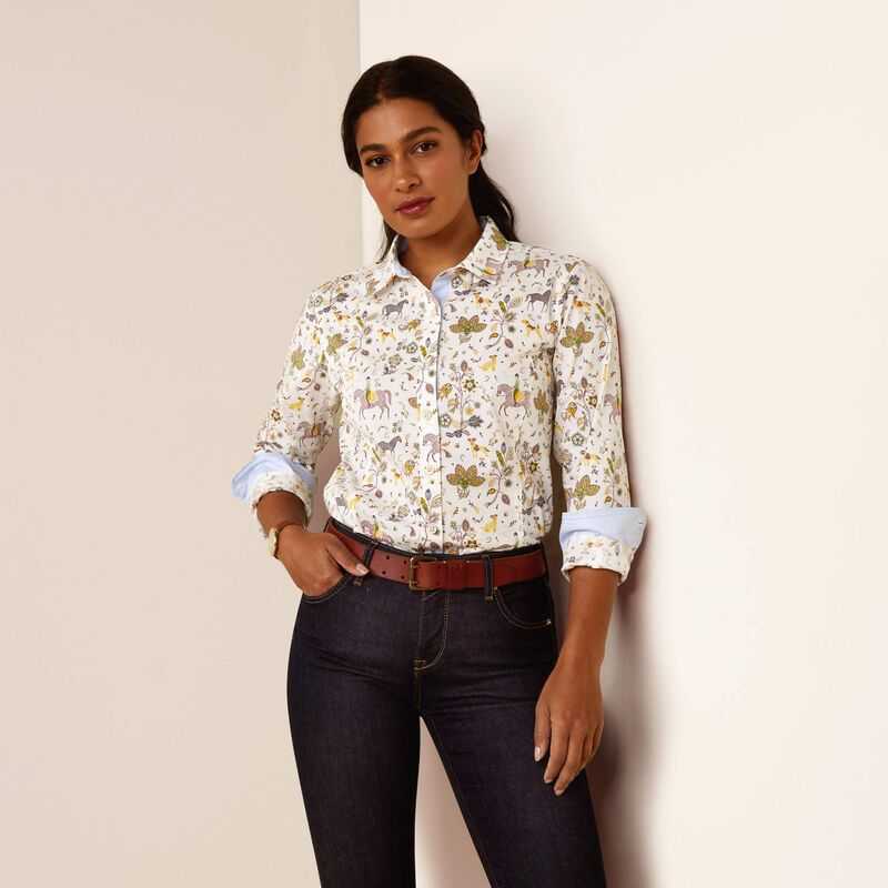 Ariat Tomales Shirt Folkore Print | 983KYJUOR