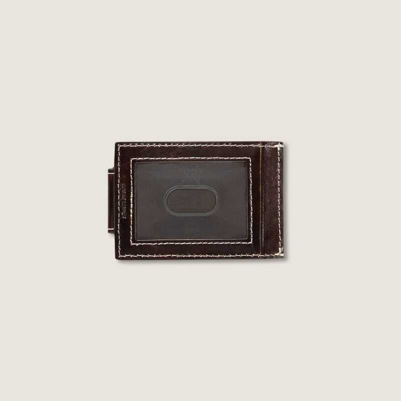 Ariat Tooled Feather Money Clip Brown | 498ZVOPGD