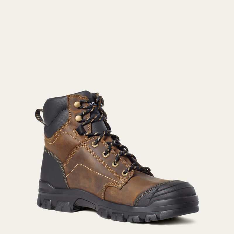 Ariat Treadfast 6' Work Boot Brown | 042IDEXRP