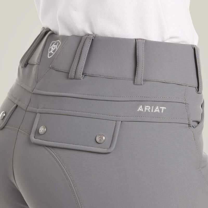 Ariat Tri Factor Grip Knee Patch Breech Purple Grey | 908QRBWMX